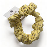 Yellow With Purple Dots Hair Scrunchy Elastic Hair Bands   for Women or Girls Hairs