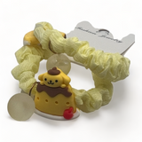 Solid Yellow Dog Cake Hair Scrunchy Elastic Hair Bands   for Women or Girls Hairs