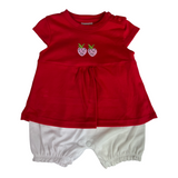 Strawberry Red Half Romper Trudonis