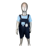 Two PCS T-Shirt & Denim BIB Pant For Boys Trudonis