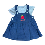 Girls Two Pcs Top & Woven BIB Skirt Trudonis