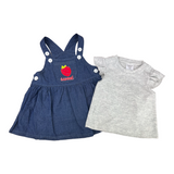 Girls Two Pcs Top & Woven BIB Skirt Trudonis