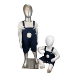 Girls Two Pcs Top & Denim Pant Dungarees Trudonis