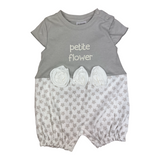 Girls Petit Three Flower Half Romper Trudonis