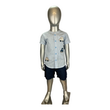 Boys Two Pcs Shirts and Denim Short Trudonis