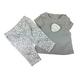 Girls Two Pcs Plain Top & Printed  Legging Trudonis