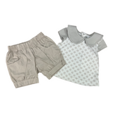 Girls Cotton Collar Shirt & Woven Short Trudonis