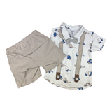 Boys Two Pcs Shirt Gallas & Woven Shorts Trudonis