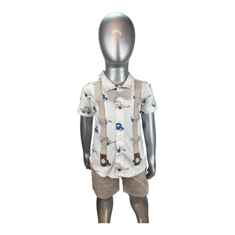 Boys Two Pcs Shirt Gallas & Woven Shorts Trudonis