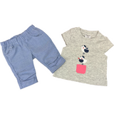 Girls Two Pcs Top & Denim Carpri Trudonis