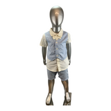 Boys Two Pcs Shirt Gallas & Woven Shorts Trudonis