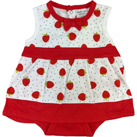 Girls Body Suite Dress Red Mix Trudonis