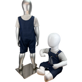 Boys Boat Style Two Pcs T-shirt & Denim Bib Pant Trudonis