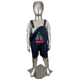 Boys Boat Style Two Pcs T-shirt & Denim Bib Pant Trudonis