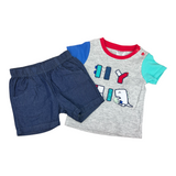 Two Pcs T-Shirt & Woven Short For Boys Trudonis