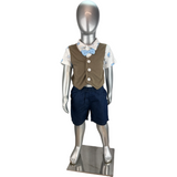 Boys Two Pcs Shirt Gallas & Denim Shorts Trudonis