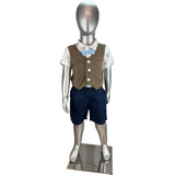 Boys Two Pcs Shirt Gallas & Denim Shorts Trudonis