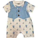 Boys Bow Collection Cotton Half Romper Trudonis