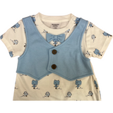 Boys Bow Collection Cotton Half Romper Trudonis