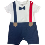 Boys Party Style Bow and Gallas Half Romper Trudonis