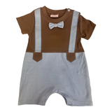 Boys Cotton Gallas Style Half Romper Trudonis