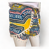 Unisex Thailand Elephant Shorts Casual Style Yellow Mix