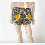 Unisex Thailand Elephant Shorts Casual Style Yellow Mix