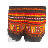 Unisex Thailand Elephant Shorts Casual Style Black Mix