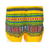 Unisex Thailand  Shorts Casual Style YELLOW Mix Green  With Pom Pom