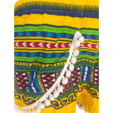 Unisex Thailand  Shorts Casual Style YELLOW Mix Green  With Pom Pom